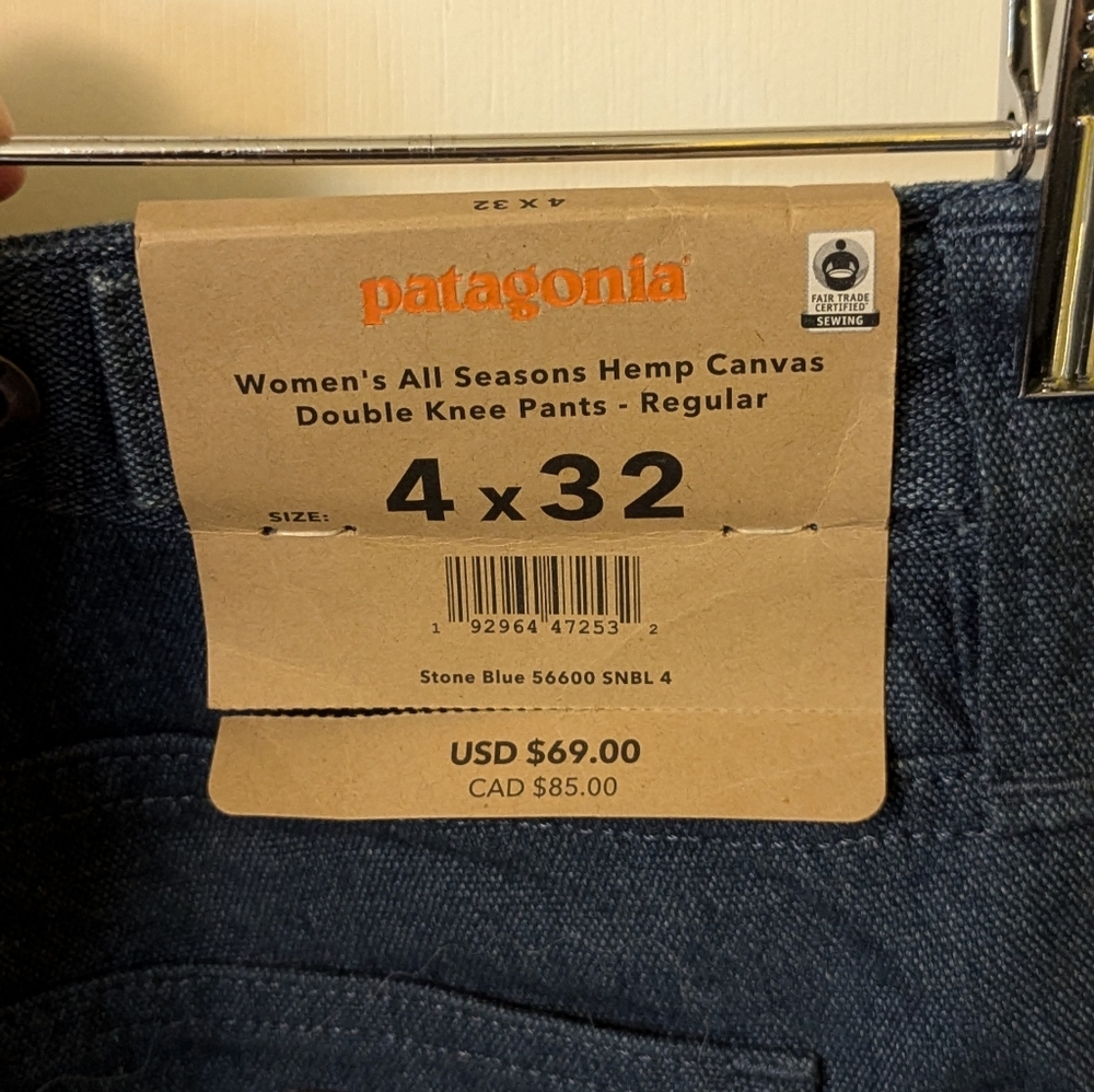 Patagonia new canvas/hemp work pants